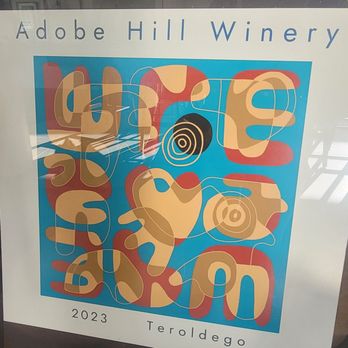 Adobe Hill Winery - Poster of Wine Label - Wineries Near Me - Fallbrook, California
