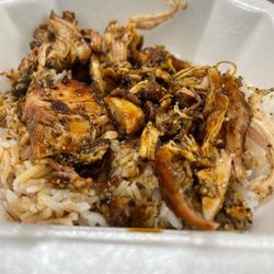 E D S The Sauce Guys BBQ - Smoked Bourbon Chicken & Rice.