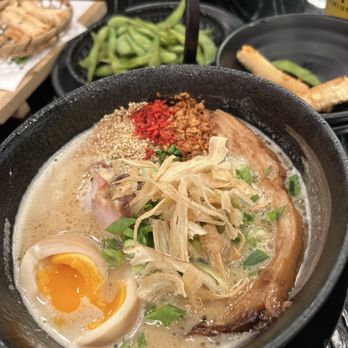 Menya Shono - Food portion is good. Thin noodle itself was not bad. - Ramen Near Me - Union City, California
