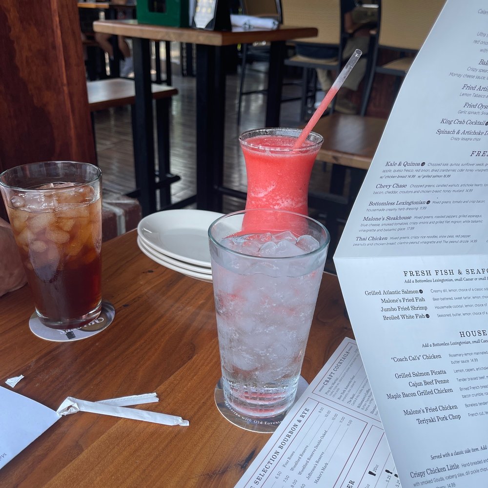 Malone's Hamburg - Strawberry Daiquiri! So tasty! Outdoor dining! - American Near Me - Lexington, Kentucky Malone's Hamburg - Strawberry Daiquiri! So tasty! Outdoor dining! - American Near Me - Lexington, Kentucky