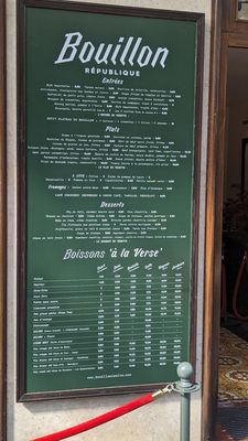 Menu photo 3 Bouillon République Paris, 
