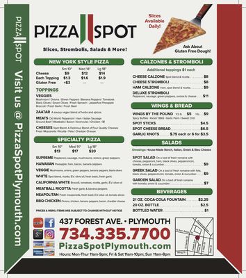 Menu photo 2 Pizza Spot Plymouth, MI Menu photo 2 Pizza Spot Plymouth, MI