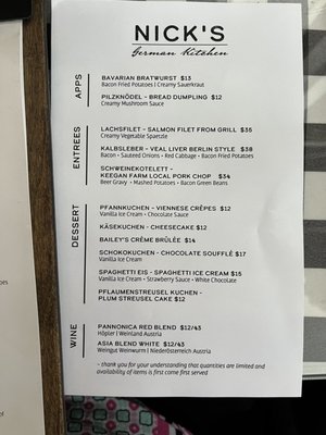 Menu photo 6 Nick’s German Kitchen Mount Pleasant, SC Menu photo 6 Nick’s German Kitchen Mount Pleasant, SC