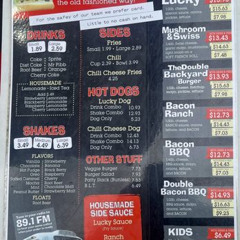 Lucky's Drive In - Menu - Burgers Near Me - Tacoma, Washington Lucky's Drive In - Menu - Burgers Near Me - Tacoma, Washington