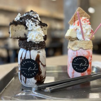 Creative Culture - Milkshakes...toppings were terrible and tasted of freezer burn but the actual milkshake was delicious. They are all the same price, $14. - Arts & Crafts Near Me - Omaha, Nebraska