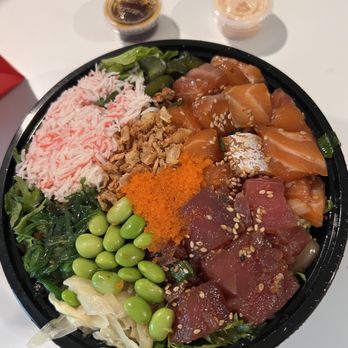 45th Stop N Shop & Poke Bar - Two fish bowl with normal salmon and tuna - Convenience Stores Near Me - Seattle, Washington