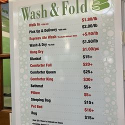 Lily Laundromat - Wash and fold prices
