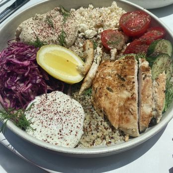 Bar Serra - Mediterranean bowl with chicken - Cocktail Bars Near Me - Tulsa, Oklahoma Bar Serra - Mediterranean bowl with chicken - Cocktail Bars Near Me - Tulsa, Oklahoma