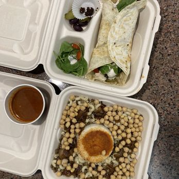 SimSim Plumeria - Top: Falafel Wrap, Bottom: Koshary (both vegan and so delicious!) - Food Trucks Near Me - Kapaʻa, Hawaii SimSim Plumeria - Top: Falafel Wrap, Bottom: Koshary (both vegan and so delicious!) - Food Trucks Near Me - Kapaʻa, Hawaii