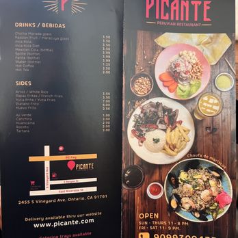 Picante - Menu - Peruvian Near Me - Ontario, California Picante - Menu - Peruvian Near Me - Ontario, California