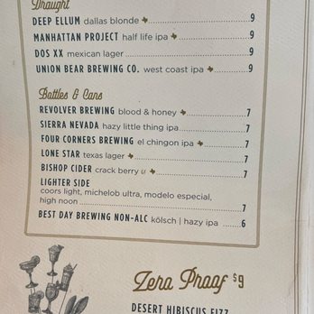 The Henry - Beer menu - New American Near Me - Dallas, Texas