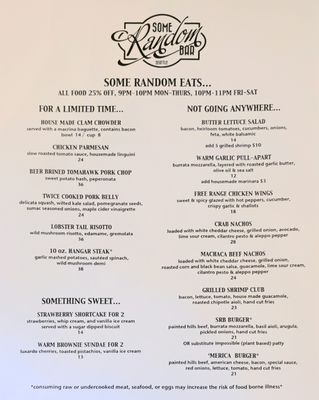 Menu photo 4 Some Random Bar Seattle, WA Menu photo 4 Some Random Bar Seattle, WA
