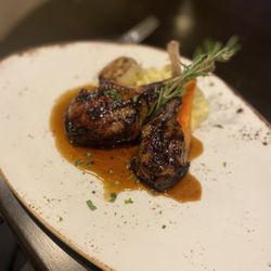 Bar Meets Grill - They split our lamb dish for us