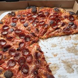 Sorry we couldn't wait. This was a pepperoni pizza. It was very good.