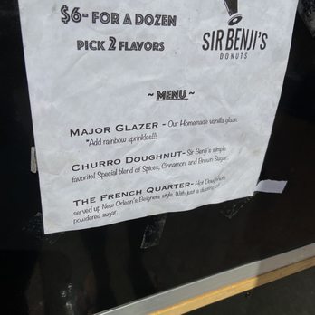 Sir Benji's Donuts - Menu - Donuts Near Me - Winter Garden, Florida Sir Benji's Donuts - Menu - Donuts Near Me - Winter Garden, Florida