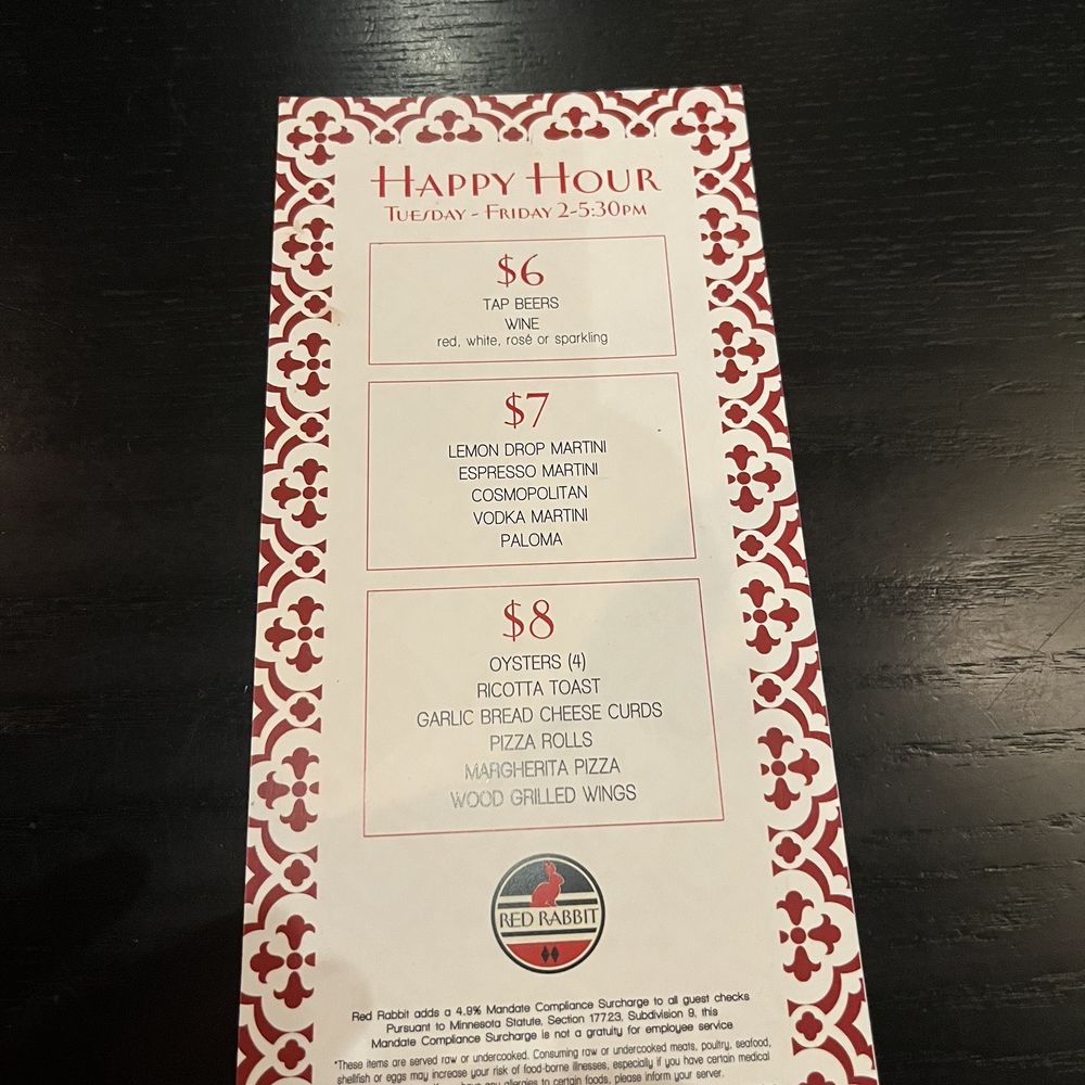 Red Rabbit St. Paul - Menus - Italian Near Me - St Paul, Minnesota Red Rabbit St. Paul - Menus - Italian Near Me - St Paul, Minnesota
