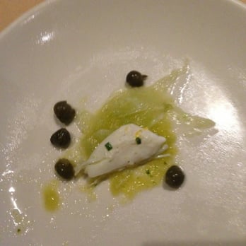 Different Pointe of View - Starter appetizer. Crab meat with capers and some fennel - New American Near Me - Phoenix, Arizona