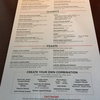 Red Lobster - Paper menus - Seafood Near Me - Indianapolis, Indiana