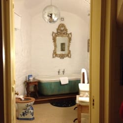 Castle Leslie Estate - Sir Johns bathroom complete with glitterball