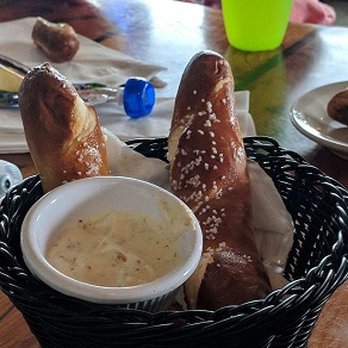 The Beachead - Delicious pretzels with interesting sauce - Seafood Near Me - Block Island, Rhode Island