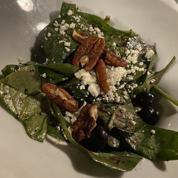 Yellow Dog Cafe - Old Blue Spinach salad - Seafood Near Me - Malabar, Florida Yellow Dog Cafe - Old Blue Spinach salad - Seafood Near Me - Malabar, Florida
