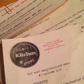 The Kitchen - The menu - Irish Near Me - Gorey, WX
