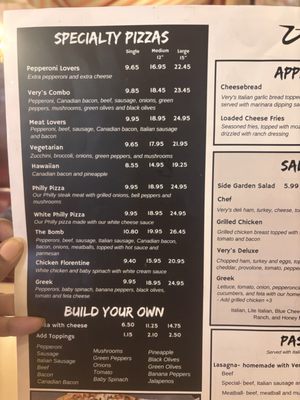 Menu photo 2 Very's Great Philly Food Columbia, SC Menu photo 2 Very's Great Philly Food Columbia, SC