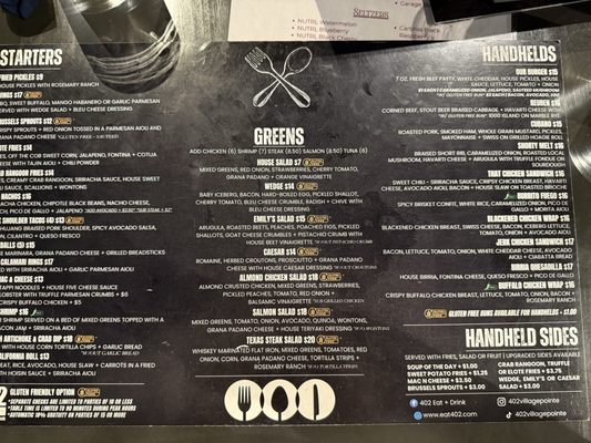 Menu photo 2 402 eat + drink Omaha, NE Menu photo 2 402 eat + drink Omaha, NE