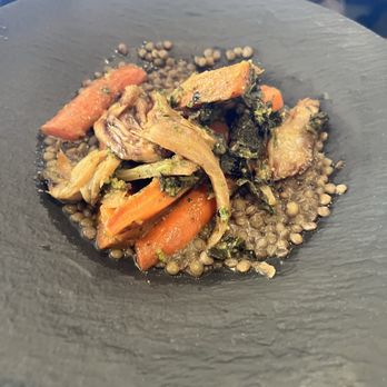 Passionfish - Vegetable Tajine, Caramelized Onion Couscous, Market Vegetables, Harissa & Lime - Seafood Near Me - Pacific Grove, California
