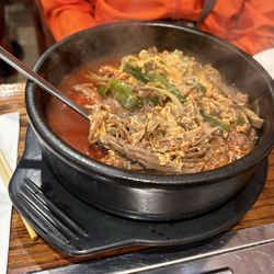 Kalbi House - Yukgaejang - Spicy beef soup made with shredded beef & vegetable