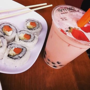We Tea - Their Philadelphia roll is delicious!!! Oh and my Strawberry Milk Tea! - Bubble Tea Near Me - Vestal, New York