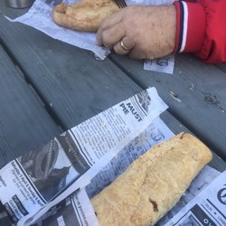 London Calling food truck sausage roll & cheesy chicken & smoky bacon Pasty. Love!!!!