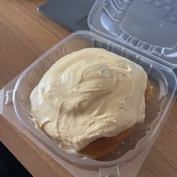 The Encounter Cafe - Cinnamon Roll. Delicious but very sweet. - Coffee & Tea Near Me - Iowa City, Iowa