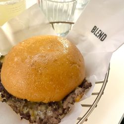 Blend - My smash burger, had a ginger lemonade on the side