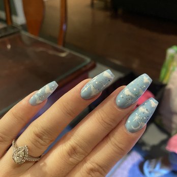 Mobile Couture Nails - Full set, clouds, perfection, in love, free hand design. - Nail Salons Near Me - Newport Beach , California Mobile Couture Nails - Full set, clouds, perfection, in love, free hand design. - Nail Salons Near Me - Newport Beach , California