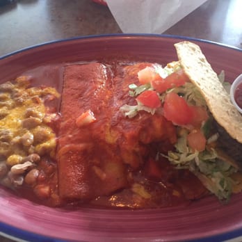 Duran's Station - The Combination plate "Red". - New Mexican Cuisine Near Me - Albuquerque, New Mexico
