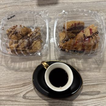 Baklava House - Coffee with Nutella & Raspberry Baklava - Armenian Near Me - Fresno, California