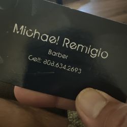Kelly V's Barber Shop - Front of Business Card