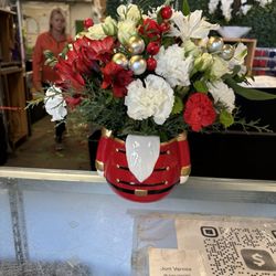 Arlington Flower Shop - Christmas nutcracker arrangement