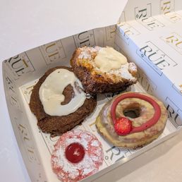 Strawberry Riciarelli, Lemon Ricotta Bostock, Cinnamon Roll Brioche, Strawberry Pistachio Brioche Strawberry Riciarelli, Lemon Ricotta Bostock, Cinnamon Roll Brioche, Strawberry Pistachio Brioche