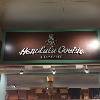 Honolulu Cookie Company - cookie kiosk sign - Desserts Near Me - Honolulu, Hawaii