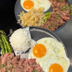 Steak and eggs