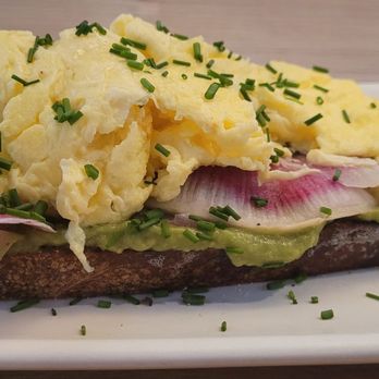 Liberty Market - Avo toast w scrambled eggs. The prettiest Avocado Toast ever! - New American Near Me - Gilbert, Arizona