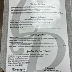 Creekside Diner - Dinner Entree Selection