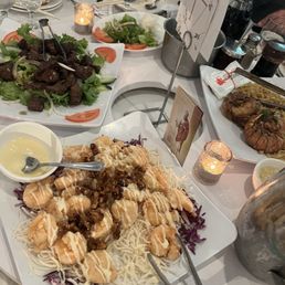 Walnut shrimp lobster noodles Walnut shrimp lobster noodles