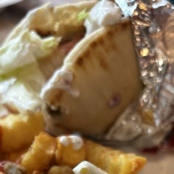 Papa Fattoush Restaurant - Gyro with side of fries - Mediterranean Near Me - Carmel, Indiana