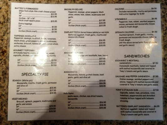 Menu photo 2 Brooklyn Pizza Powell, OH