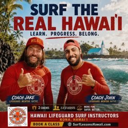 Hawaii Lifeguard Surf Instructors - Coaching Jake and Coach John. Native Hawaiians with 20+ years surf, lifeguard training, and surf coaching experience
