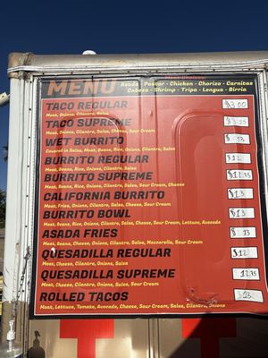 Menu photo 2 Chentes Tacos Atwater, CA