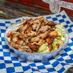 Marathon Deli - Looking for a balanced option? Our chicken-gyro rice bowl served with salad is your best friend!